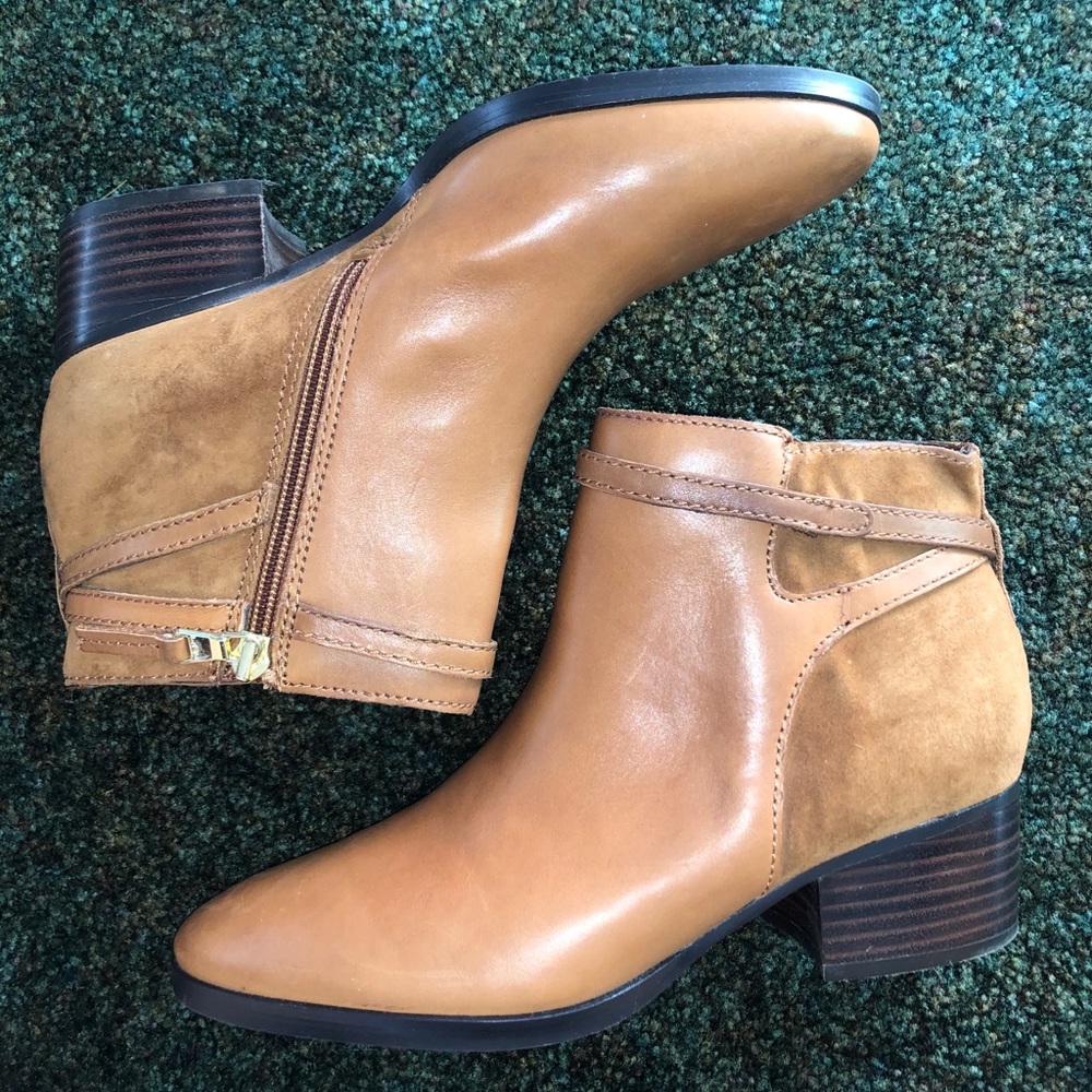 Ralph Lauren Leather heeled booties